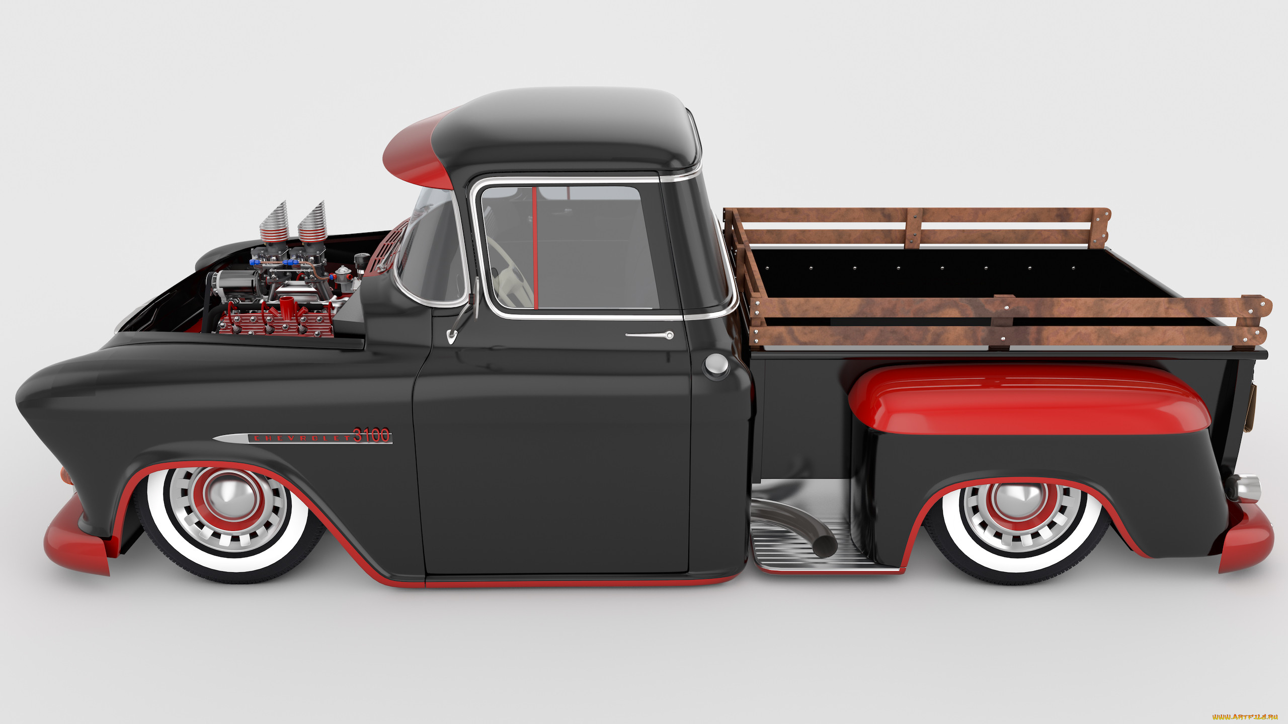 , 3, custom, 3100, 1955, chevrolet